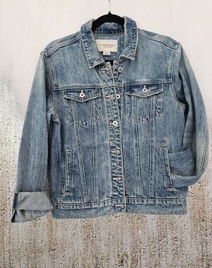 Pilcro Anthropologie  Denim Jacket Stretch Blue Jean Size S
